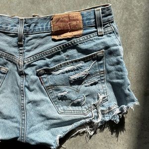 Vintage Levi 501 High-Waisted Denim Short Shorts